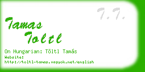 tamas toltl business card