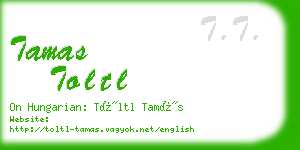 tamas toltl business card